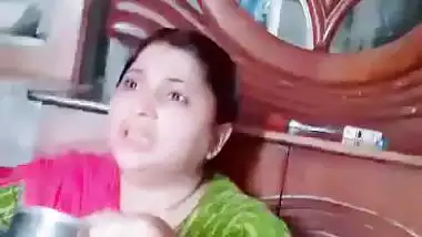 Pervert sucks his Bhabhi’s boobs and kisses her